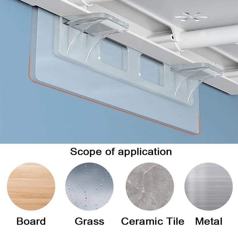 Tool Free Shelf Support Clips For Cabinets Closets Self Adhesive Shelf Brackets 3