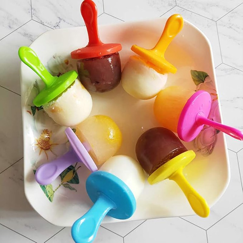 Silicone Ice Cream Pops Mold Tray for Homemade Baby Treats & Frozen Fruit Pops