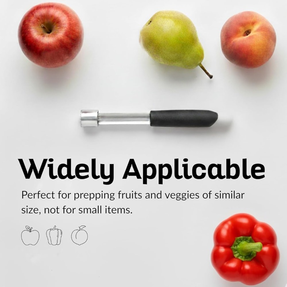 Stainless Steel Apple Corer Easy Twist Fruit Core Remover for Kitchen Prep