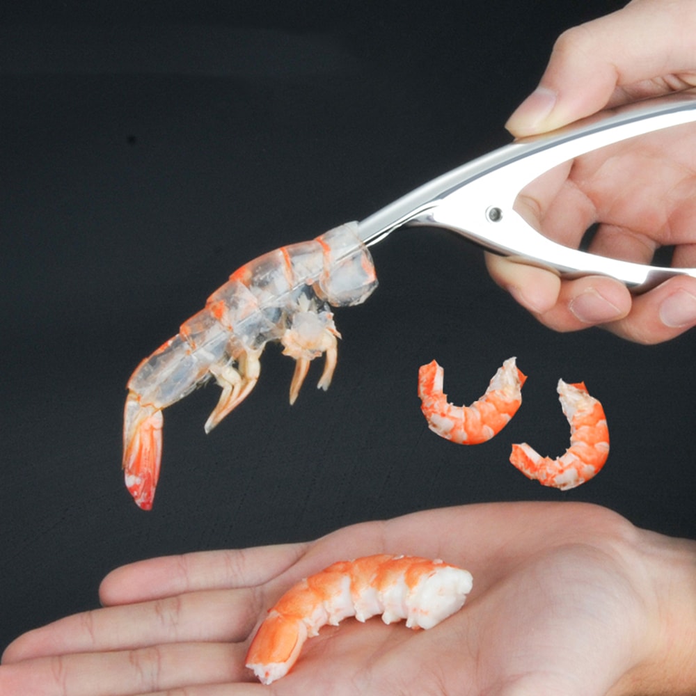 Stainless Steel Shrimp Deveiner & Peeler Tool for Easy Seafood Prep