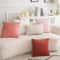 Cute Heart Plush Pillow Cover for Sofa Couch Bed Soft Decorative Cushion Case
