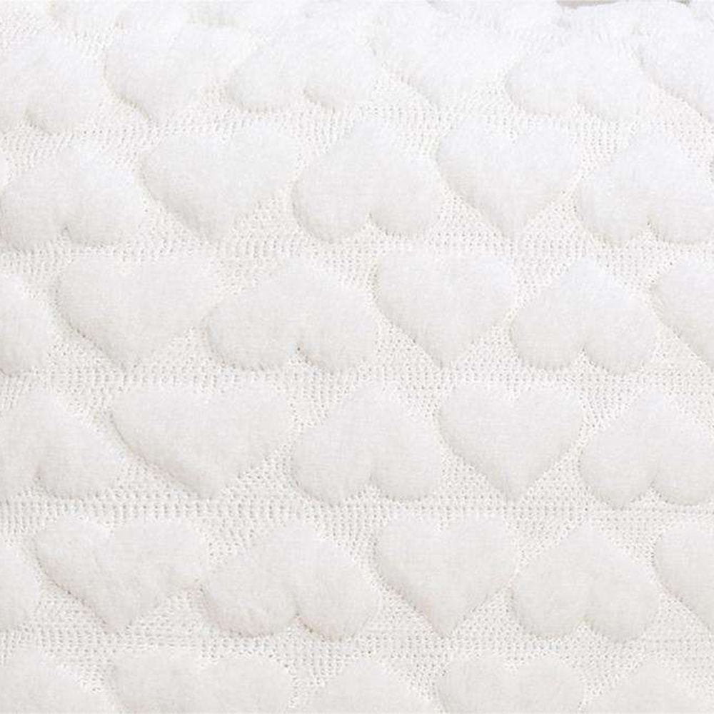 Cute Heart Plush Pillow Cover for Sofa Couch Bed Soft Decorative Cushion Case