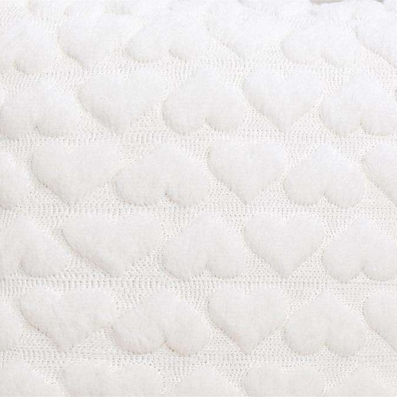 Cute Heart Plush Pillow Cover for Sofa Couch Bed Soft Decorative Cushion Case