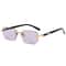 Retro Rimless Rectangle Sunglasses For Women Men UV Protection Travel Shades 6
