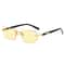 Retro Rimless Rectangle Sunglasses For Women Men UV Protection Travel Shades 3