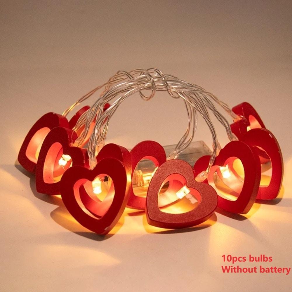 Romantic Heart LED String Lights for Bedroom, Wedding & Party Decor