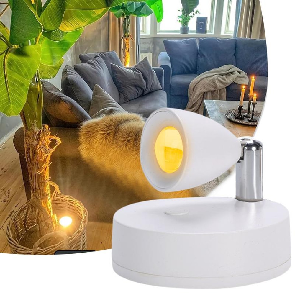 LumaGlow Rechargeable Plant Spotlight with Remote Control for Ambient Room Lighting