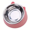 WhiskerEase Elevated Cat Bowl with Stainless Steel Tilted Feeding Dish for Cats