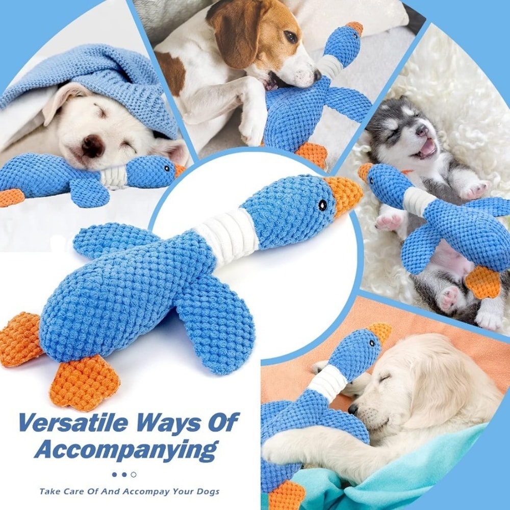 Interactive Dog Chew Toy Plush Squeaky Pet Toy for Aggressive Chewers & Playful Cats