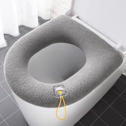 cozy pumpkin pattern toilet seat cover soft warm bathroom cushion