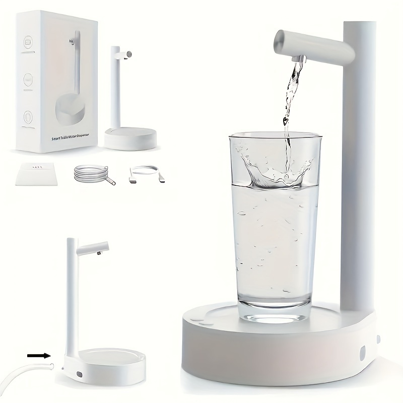 Smart USB Rechargeable Water Dispenser Pump for Gallon Bottles Portable Desktop Drinking Water Pump