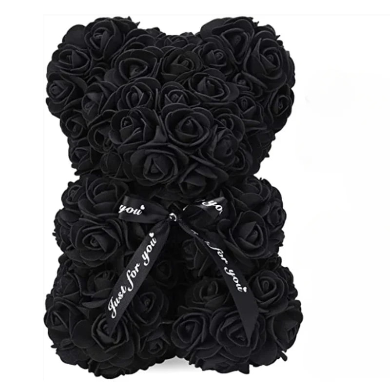 Eternal Rose Teddy Bear Gift for Mom Romantic Floral Decor