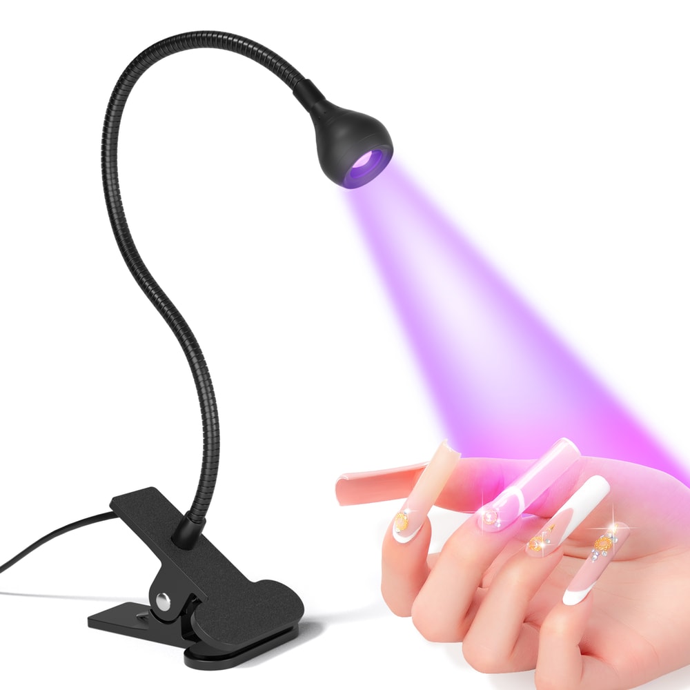 Mini Clip On UV Nail Lamp for Gel Nails USB Nail Dryer Light