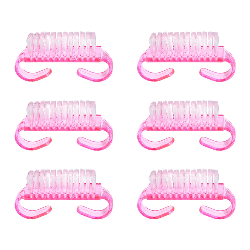 Pink Acrylic Nail Dust Brush Set For Manicure Pedicure Cleaning 7
