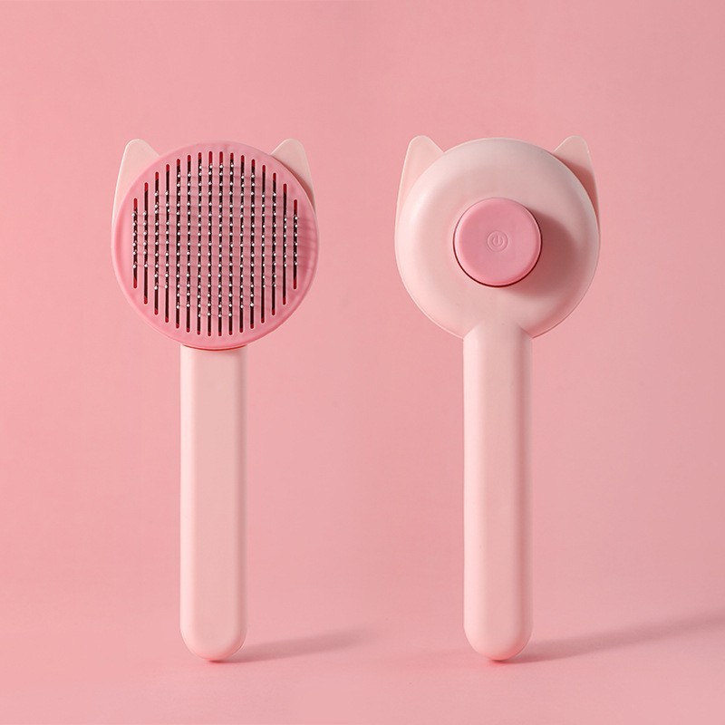 Gentle Self Cleaning Cat Grooming Brush For Shedding Hair And Undercoat Care 7