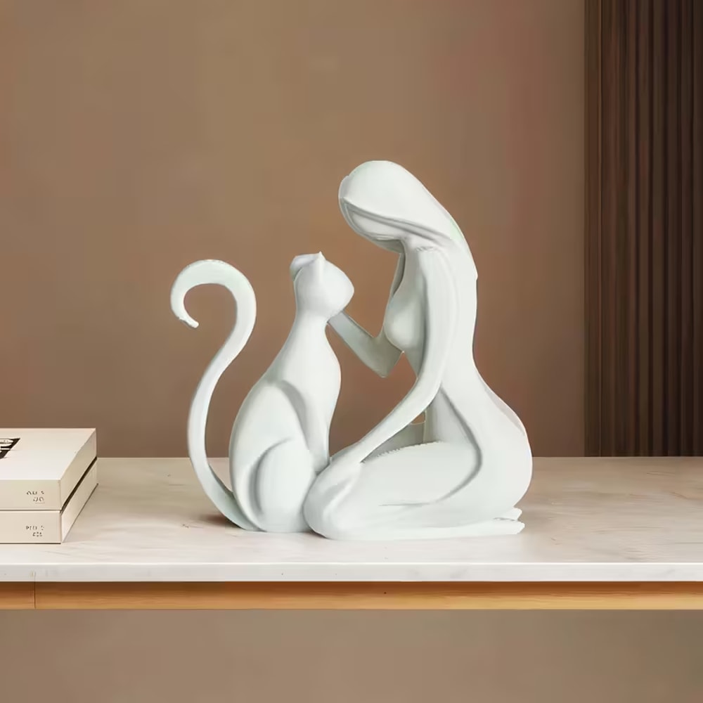 Whimsical Kitten Decor Figurine for Cozy Shelves & Heartfelt Gift Giving