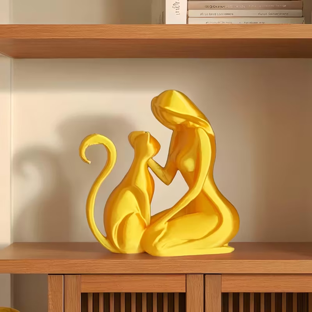 Whimsical Kitten Decor Figurine for Cozy Shelves & Heartfelt Gift Giving