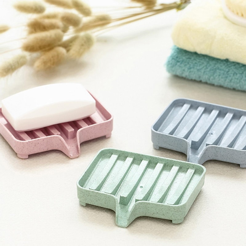 QuickDrain Wall Mount Soap Dish with Self Draining Tray for Bathroom & Kitchen