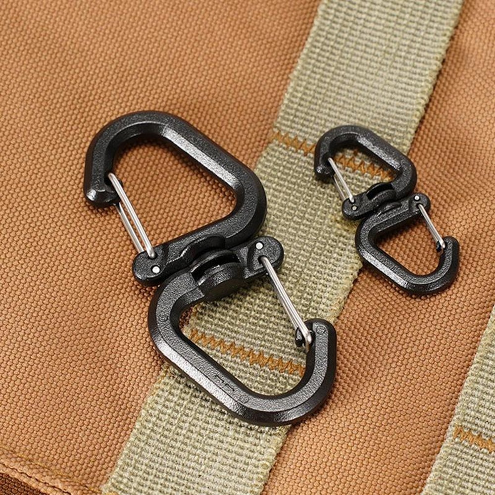 Swivel Camping Carabiner Clip Double S Hook for Backpacks & Outdoor Gear