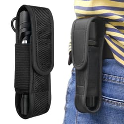 tactical flashlight holster nylon belt pouch for led torch camping & hunting