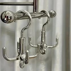 rotating clothes hook organizer for belts, scarves & bags