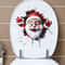 Funny Christmas Snowman Toilet Sticker Set For Festive Bathroom Decor 0