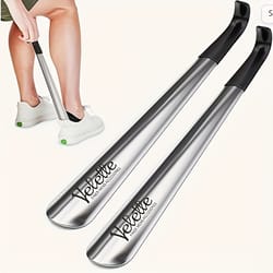 ergoreach long handle stainless steel shoehorn for seniors & easy slip-on comfort