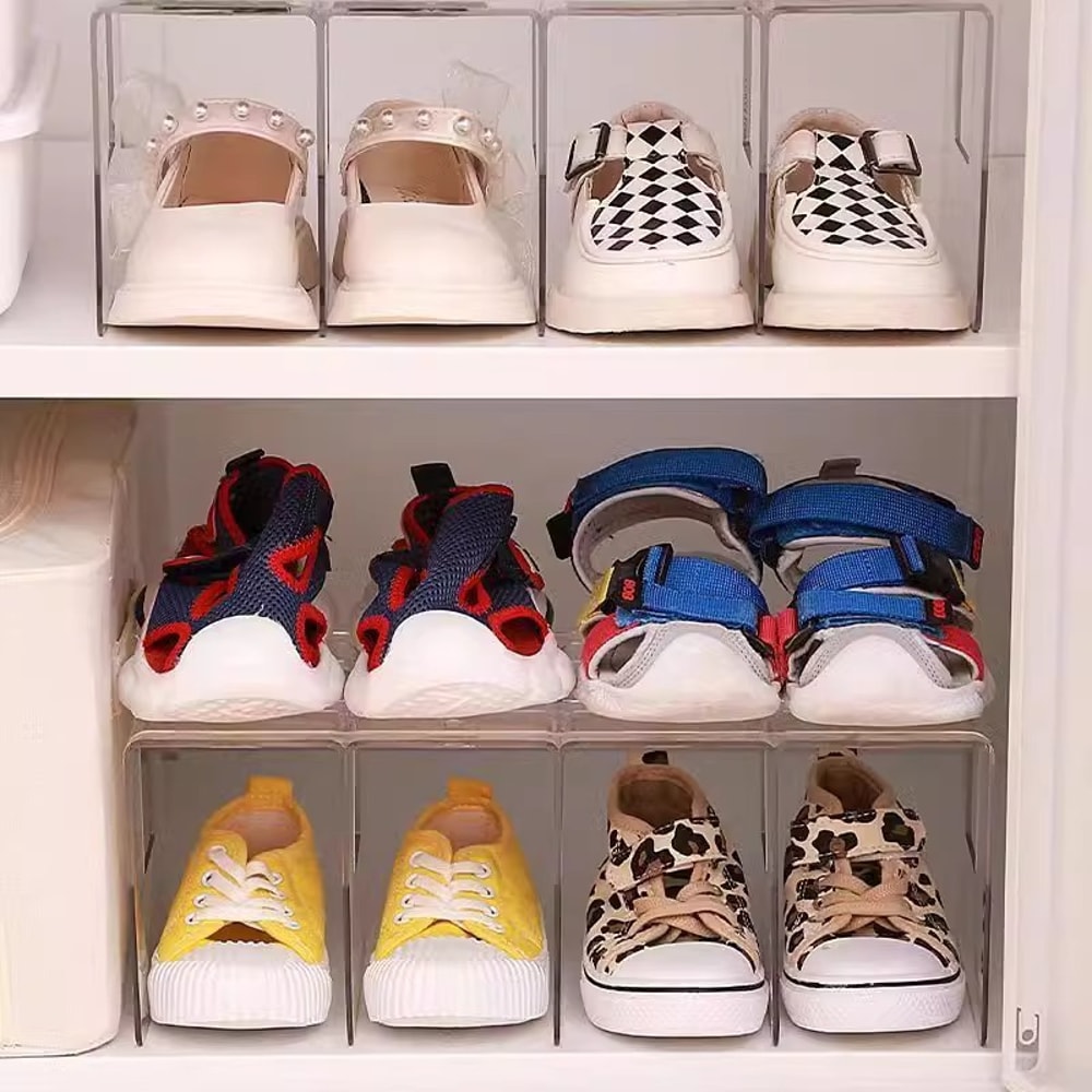 Crystal Clear Shoe Organizer Rack For Closets And Entryways 5