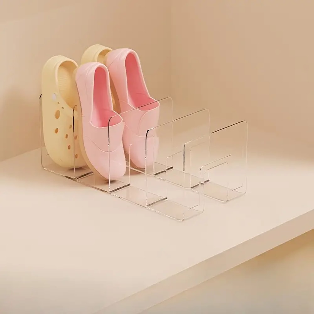 Crystal Clear Shoe Organizer Rack For Closets And Entryways 6