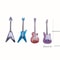 Mini Electric Guitar Dollhouse Decor Set For Music Lovers Collectors 1