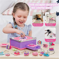 magic sticker maker kit for girls with jewelry charms & creative diy book