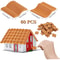 Miniature Brick Set for Dollhouse Building with Roof Tiles & Tools