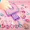 Princess DIY Jewelry Making Kit with Sticker Machine, Beads, Rings & Keychain Charms for Girls