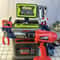 Kids Construction Workbench Playset with Electric Drill & Tool Cart for Toddlers