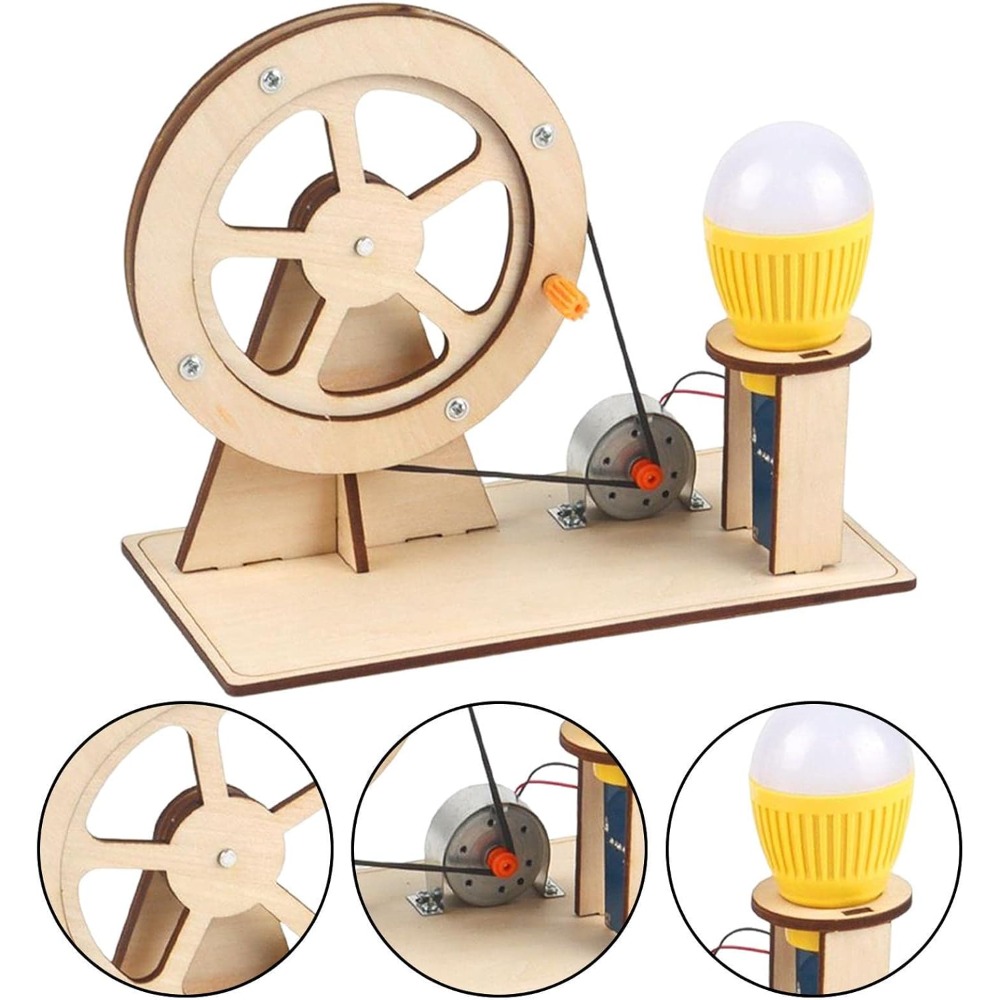Hand Crank STEM Generator Kit for Kids DIY Science Experiment Building Toy