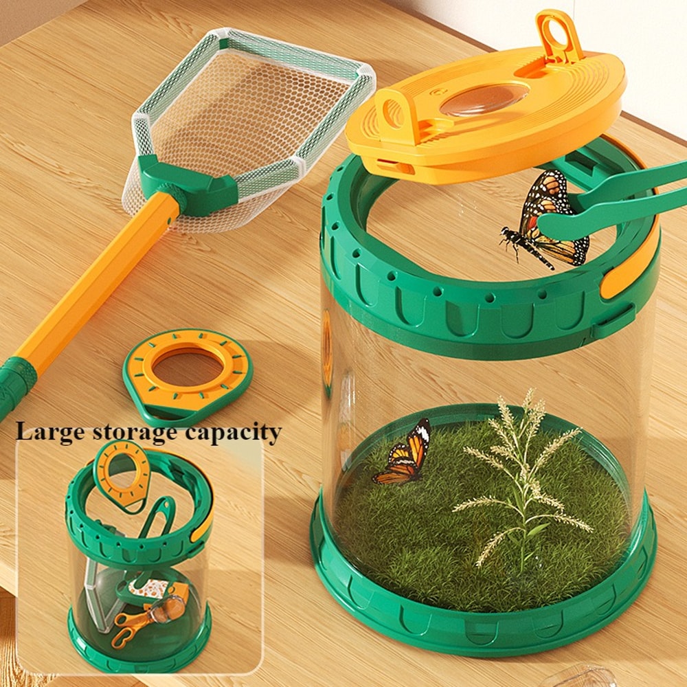 Kids Beach Adventure Kit with Crab Catcher and Shell Collecting Tools