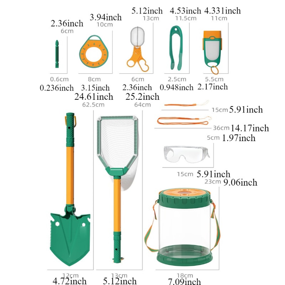 Kids Beach Adventure Kit with Crab Catcher and Shell Collecting Tools