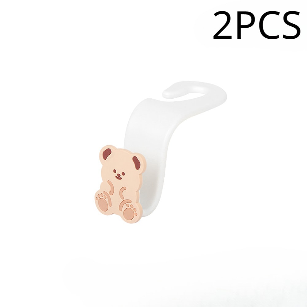 Cute Bear Bunny Car Headrest Hooks For Bags And Purses Universal Back Seat Organizer 8