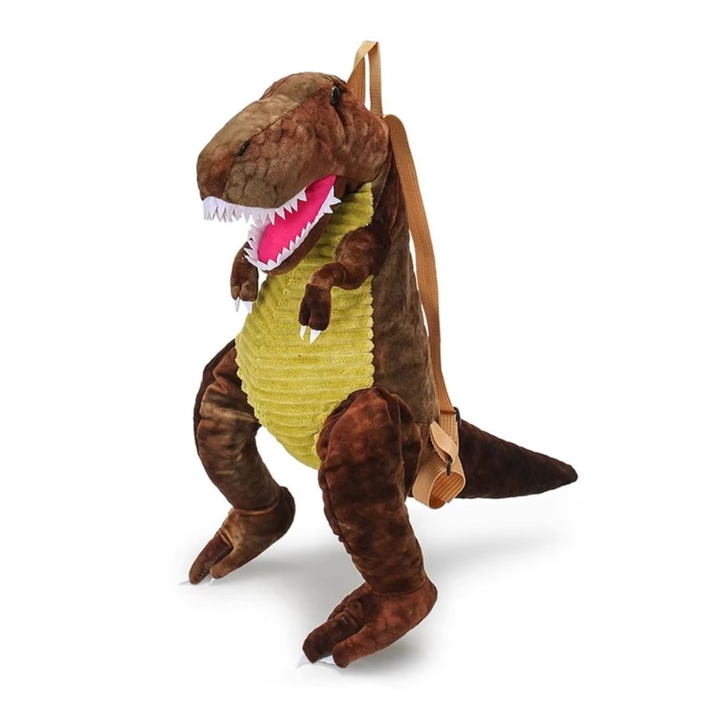 Kids Plush Dinosaur Backpack Toy with Adjustable Straps for Boys and Girls