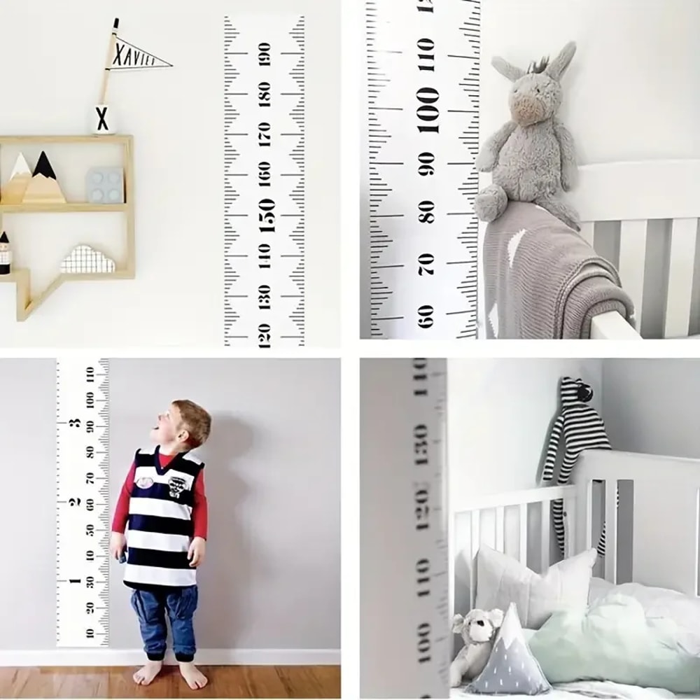 Kids Growth Chart Wall Ruler for Nursery and Bedroom Waterproof Height Measure Decor