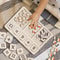 Montessori Wooden Math Learning Board for Toddlers with Number Blocks and Counting Animals
