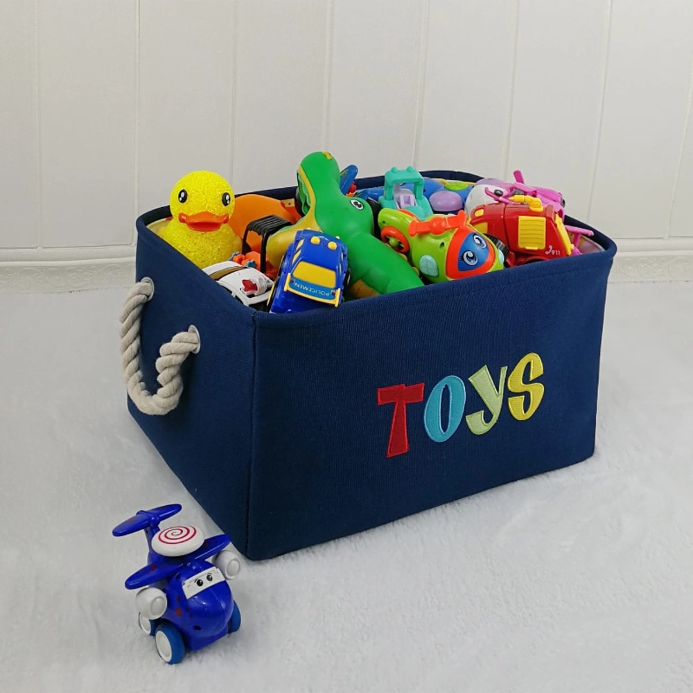 Foldable Storage Basket For Kids Toys Laundry Nursery Organization 3