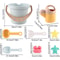 Ocean Adventure Beach Toys for Kids Sand Play Set with Bucket, Watering Can & Sea Creature Molds