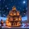 Wooden Advent Calendar House with DIY Gift Boxes for Christmas Countdown Decor