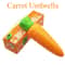 Kids Carrot Umbrella Windproof Rain Parasol for Toddlers & Children