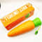Kids Carrot Umbrella Windproof Rain Parasol for Toddlers & Children