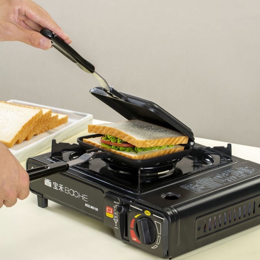 Double Sided Sandwich Maker Non Stick Breakfast Grill Pan For Toast Waffles Pancakes 1