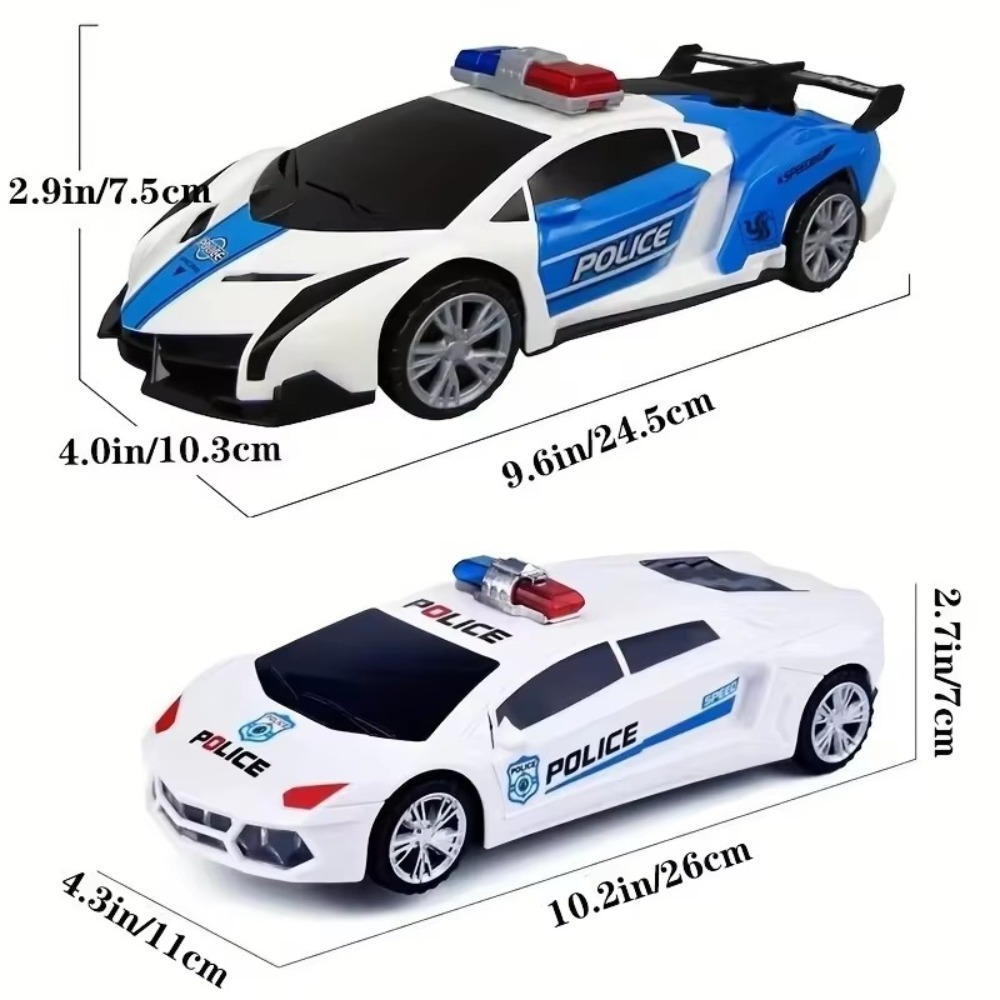 Flash Patrol Police Car Toy with Lights, Sound & Universal Wheels for Toddlers