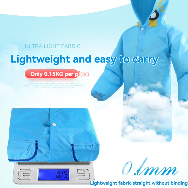Cartoon Animal Kids Raincoat Waterproof Toddler Rain Poncho Jacket