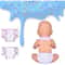 Reusable Baby Doll Diapers For Reborn Dolls Adjustable Soft Doll Underwear Set 3
